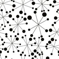 Abstract seamless pattern black and white vector background