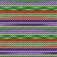 Knitted pattern violet green orange N2