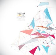 Abstract mesh futuristic colorful background lines and shapes vector illustration
