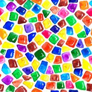Watercolor seamless mosaic pattern