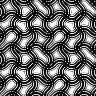 Black and white stripes geometric seamless pattern vector