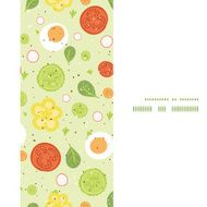 Vector fresh salad vertical frame seamless pattern background