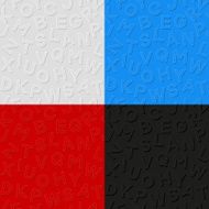 Set of seamless patterns with alphabet