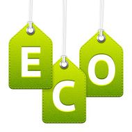 Green eco hanging tags