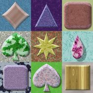 Set of shape frames generated textures