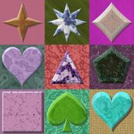 Set of shape frames generated textures N2