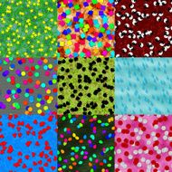 Set of shape seamless generated textures N3