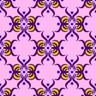 Seamless pattern with purple ornament