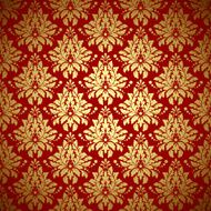 Damascus pattern Seamless vintage background Vector illustration N6