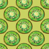 Seamless pattern with kiwi