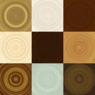 Set of wood rings generated textures