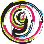 Colorful Grunge Font NUMBER 9