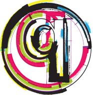 Colorful Grunge Font LETTER q