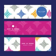 Vector colorful marble textured tiles horizontal banners set pattern background