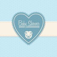 Baby shower invitation design in blue N2