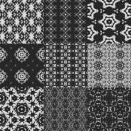 Set of curtain lace seamless generated textures N2