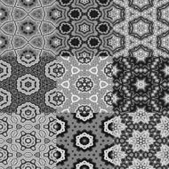 Set of cubes kaleidoscopic seamless generated textures