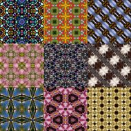 Set of kaleidoscopic seamless generated textures N2