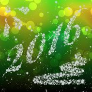 Snowing New Year 2016 generated hires texture