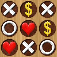 Tic Tac Toe wooden board generated seamless texture
