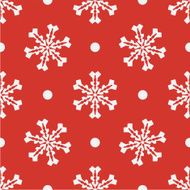Red seamless snowflake pattern N2