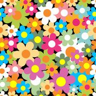 Seamless pattern Colorful flower background N3