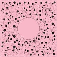 pink floral card - vector frame