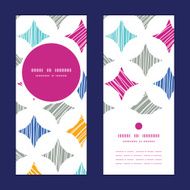 Vector colorful marble textured tiles vertical round frame pattern invitation