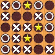 Tic Tac Toe wooden board generated seamless texture N3