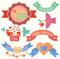 Valentine&#039;s labels set