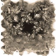 Watercolor flowers Roses lilies and orchids Vintage style