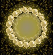 Shiny pearls frame