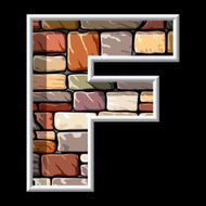 stone letter F