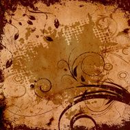 Grunge floral background N103