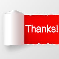 Wallpapers thanks red on a white background Vector illustration N2