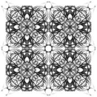 Mandala Decorative hand drawn lace pattern N6