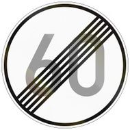 End Of Speed Limit 60