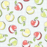 vector pattern with apples N2