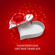 Valentine's Day heart shape box Vector illustration N7