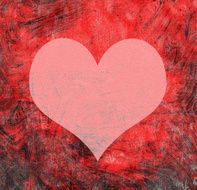 abstract red grunge background with heart