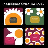 Set of Four Greeting Cards for Valentine&#039;s Day