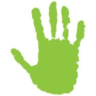 Green Hand Print N7