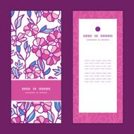 Vector vibrant field flowers vertical frame pattern invitation greeting cards N2
