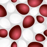 red and white easter eggs seamless pattern eps10