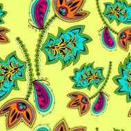 Abstract flowers seamless pattern background N2