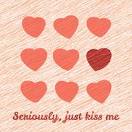 &#039;Seriously just Kiss Me&#039; Happy Valentine&#039;s Day Love Postcard N2