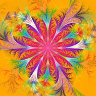 Beautiful multicolored fractal flower Collection - frosty pattern N5