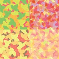Seamless colorful leaves pattern Abstract background