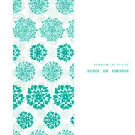 Vector abstract green decorative circles stars striped vertical frame seamless