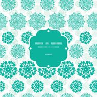 Vector abstract green decorative circles stars striped frame seamless pattern